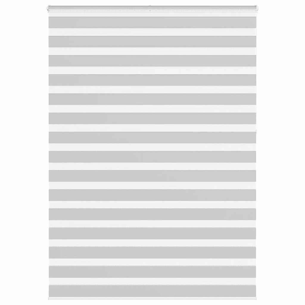 vidaXL Zebra Blind Light Grey 160x230 cm Fabric Width 155.9 cm Polyester 1