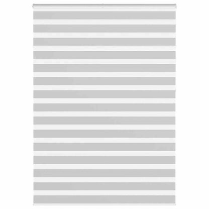 vidaXL Zebra Blind Light Grey 160x230 cm Fabric Width 155.9 cm Polyester 1