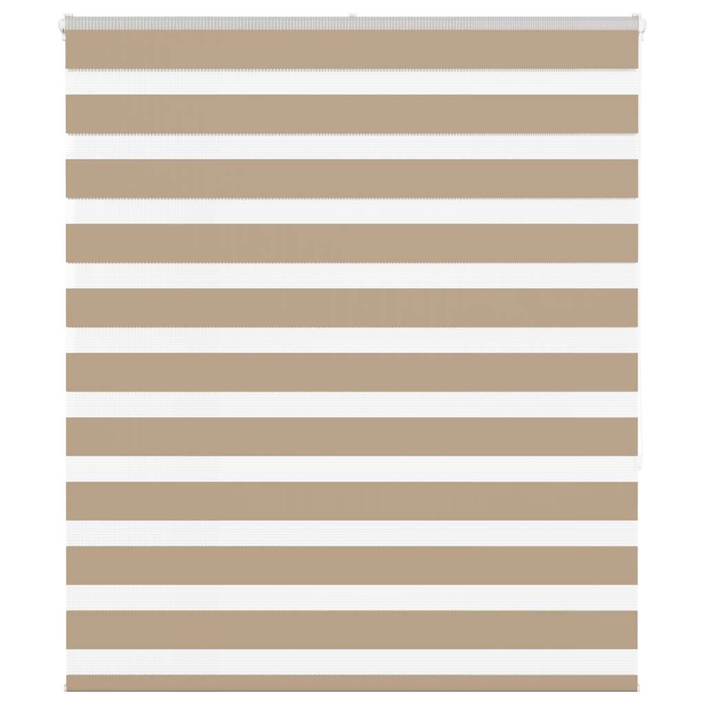 vidaXL Zebra Blind Sand Brown 120x150 cm Fabric Width 115.9 cm Polyester 1