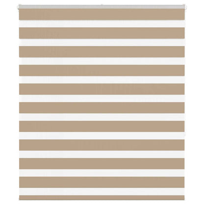 vidaXL Zebra Blind Sand Brown 120x150 cm Fabric Width 115.9 cm Polyester 1