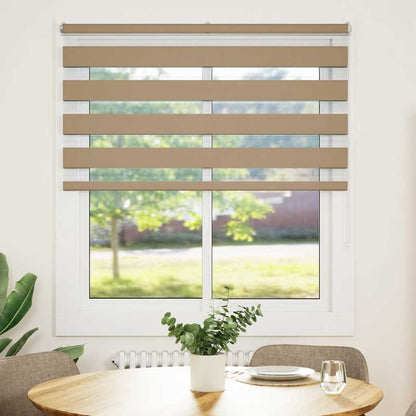 vidaXL Zebra Blind Sand Brown 120x150 cm Fabric Width 115.9 cm Polyester 2