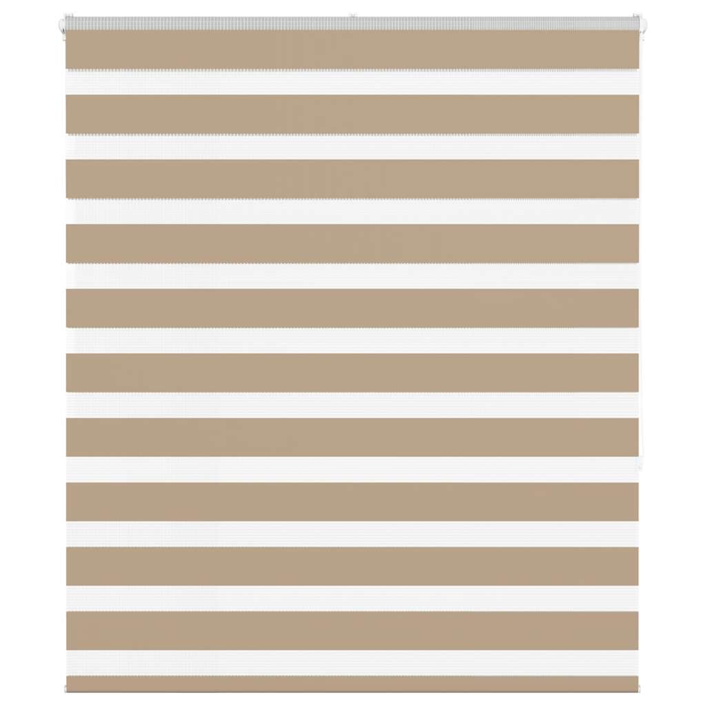 vidaXL Zebra Blind Sand Brown 130x150 cm Fabric Width 125.9 cm Polyester 1