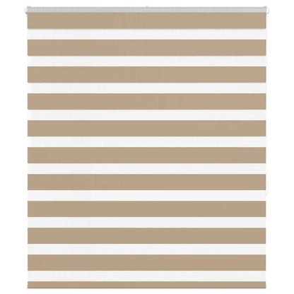 vidaXL Zebra Blind Sand Brown 135x150 cm Fabric Width 130.9 cm Polyester 1