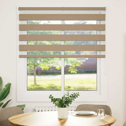 vidaXL Zebra Blind Sand Brown 135x150 cm Fabric Width 130.9 cm Polyester 2