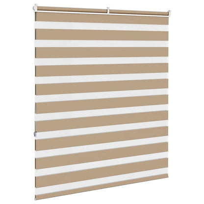 vidaXL Zebra Blind Sand Brown 135x150 cm Fabric Width 130.9 cm Polyester 4