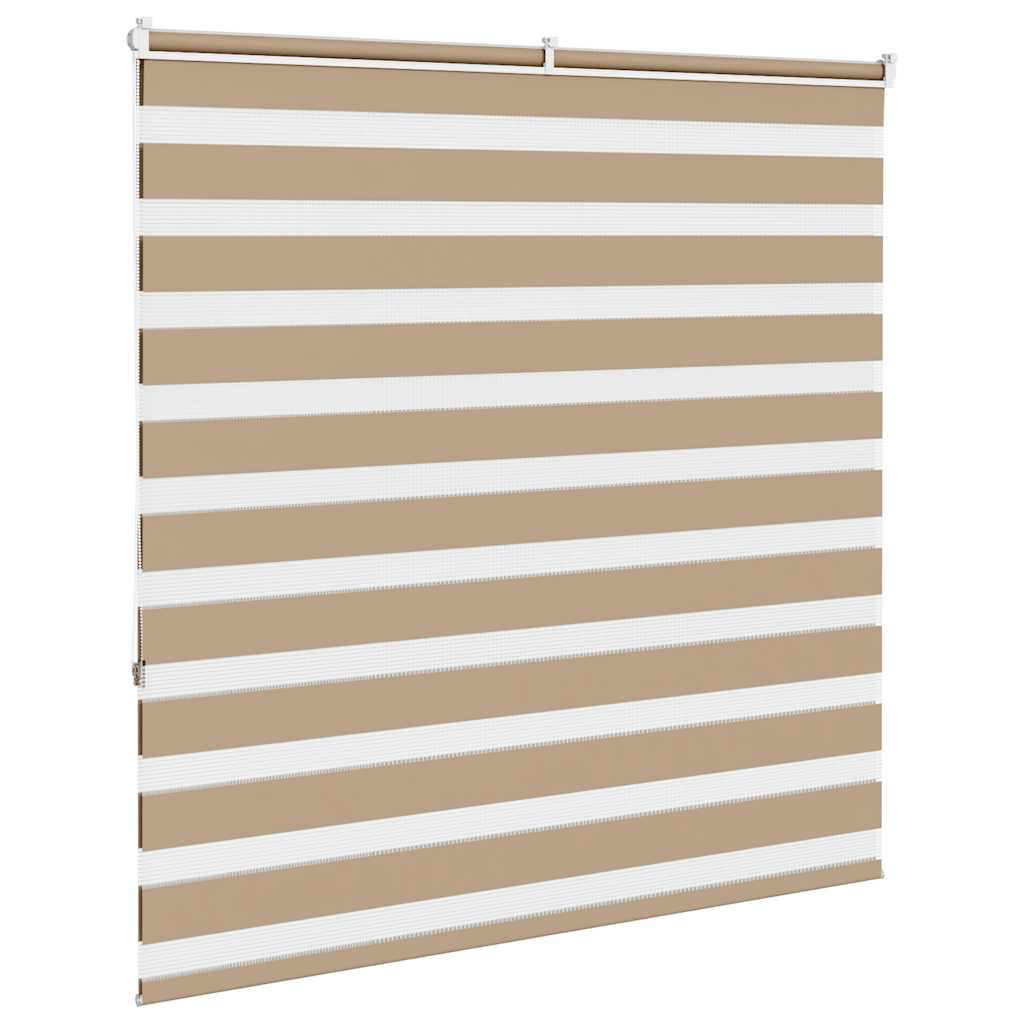vidaXL Zebra Blind Sand Brown 140x150 cm Fabric Width 135.9 cm Polyester 4