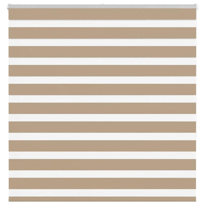 vidaXL Zebra Blind Sand Brown 145x150 cm Fabric Width 140.9 cm Polyester 1