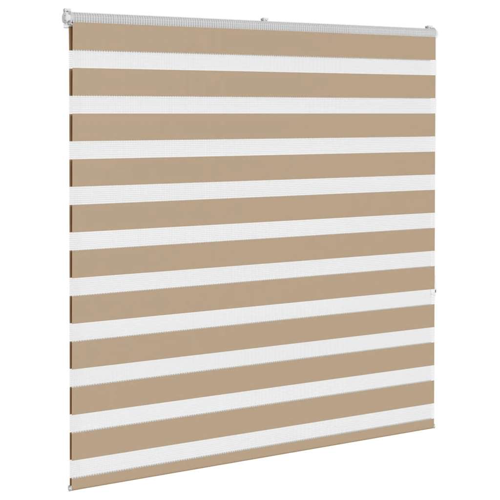 vidaXL Zebra Blind Sand Brown 145x150 cm Fabric Width 140.9 cm Polyester 3