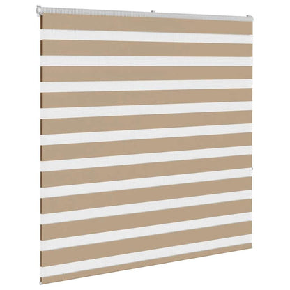 vidaXL Zebra Blind Sand Brown 145x150 cm Fabric Width 140.9 cm Polyester 3