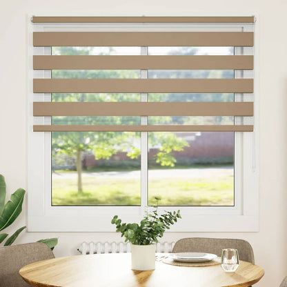 vidaXL Zebra Blind Sand Brown 150x150 cm Fabric Width 145.9 cm Polyester 2