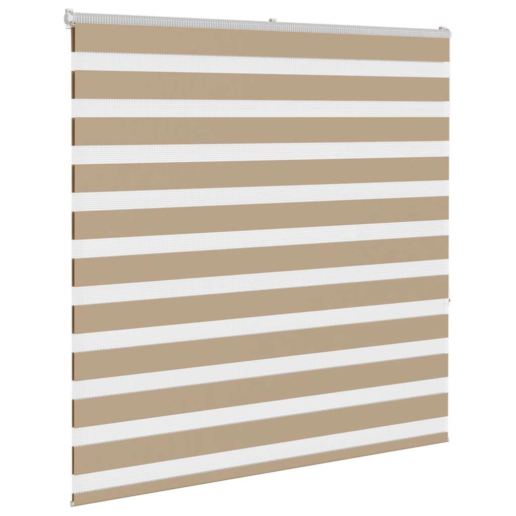vidaXL Zebra Blind Sand Brown 150x150 cm Fabric Width 145.9 cm Polyester 3