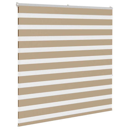 vidaXL Zebra Blind Sand Brown 150x150 cm Fabric Width 145.9 cm Polyester 3