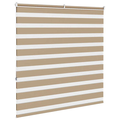 vidaXL Zebra Blind Sand Brown 150x150 cm Fabric Width 145.9 cm Polyester 4