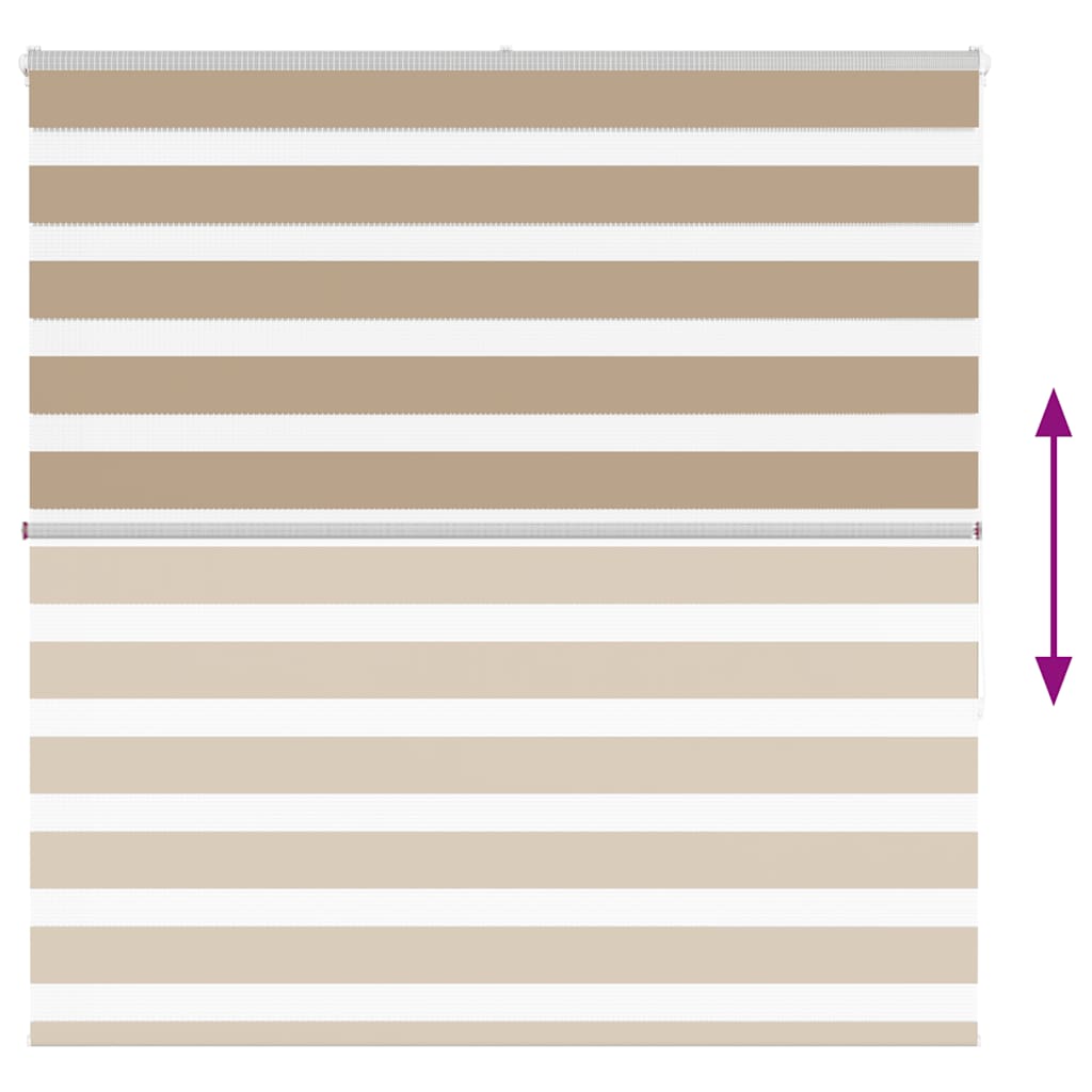 vidaXL Zebra Blind Sand Brown 150x150 cm Fabric Width 145.9 cm Polyester 5