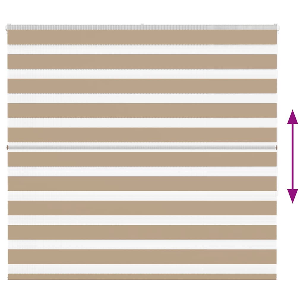 vidaXL Zebra Blind Sand Brown 155x150 cm Fabric Width 150.9 cm Polyester 5