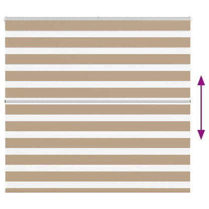 vidaXL Zebra Blind Sand Brown 155x150 cm Fabric Width 150.9 cm Polyester 5