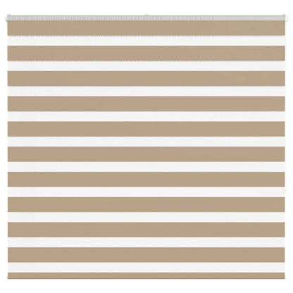 vidaXL Zebra Blind Sand Brown 160x150 cm Fabric Width 155.9 cm Polyester 1