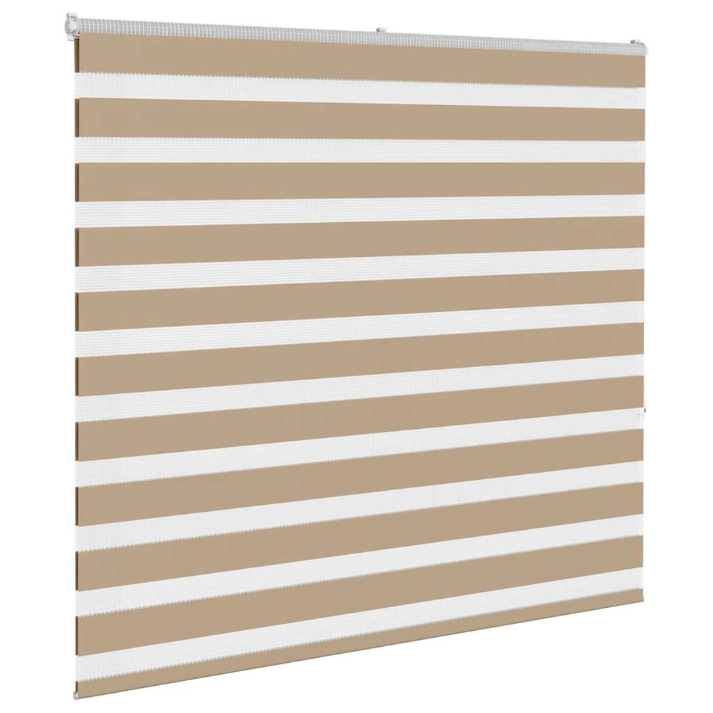 vidaXL Zebra Blind Sand Brown 160x150 cm Fabric Width 155.9 cm Polyester 3