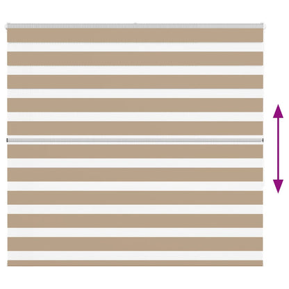 vidaXL Zebra Blind Sand Brown 160x150 cm Fabric Width 155.9 cm Polyester 5