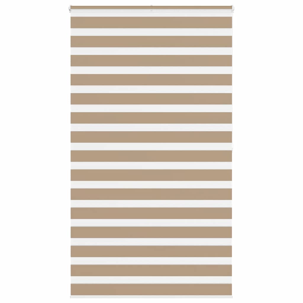 vidaXL Zebra Blind Sand Brown 125x200 cm Fabric Width 120.9 cm Polyester 1