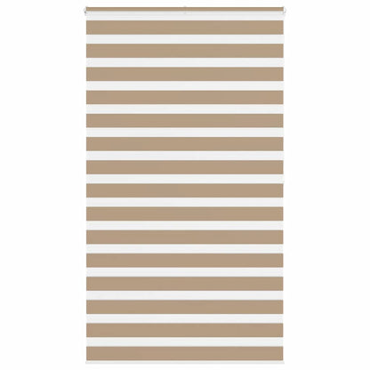 vidaXL Zebra Blind Sand Brown 125x200 cm Fabric Width 120.9 cm Polyester 1