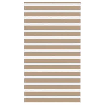 vidaXL Zebra Blind Sand Brown 130x200 cm Fabric Width 125.9 cm Polyester 1