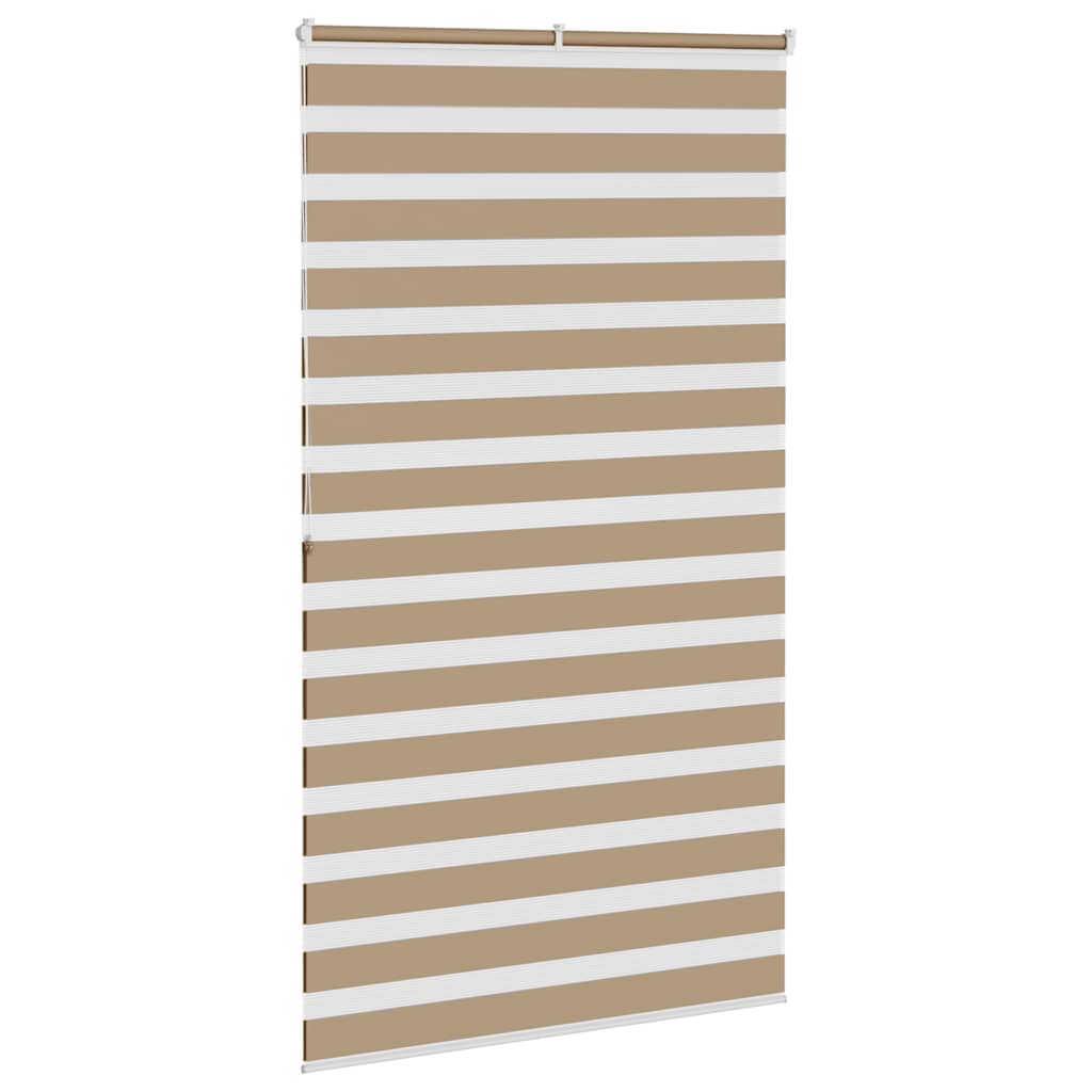 vidaXL Zebra Blind Sand Brown 135x200 cm Fabric Width 130.9 cm Polyester 4