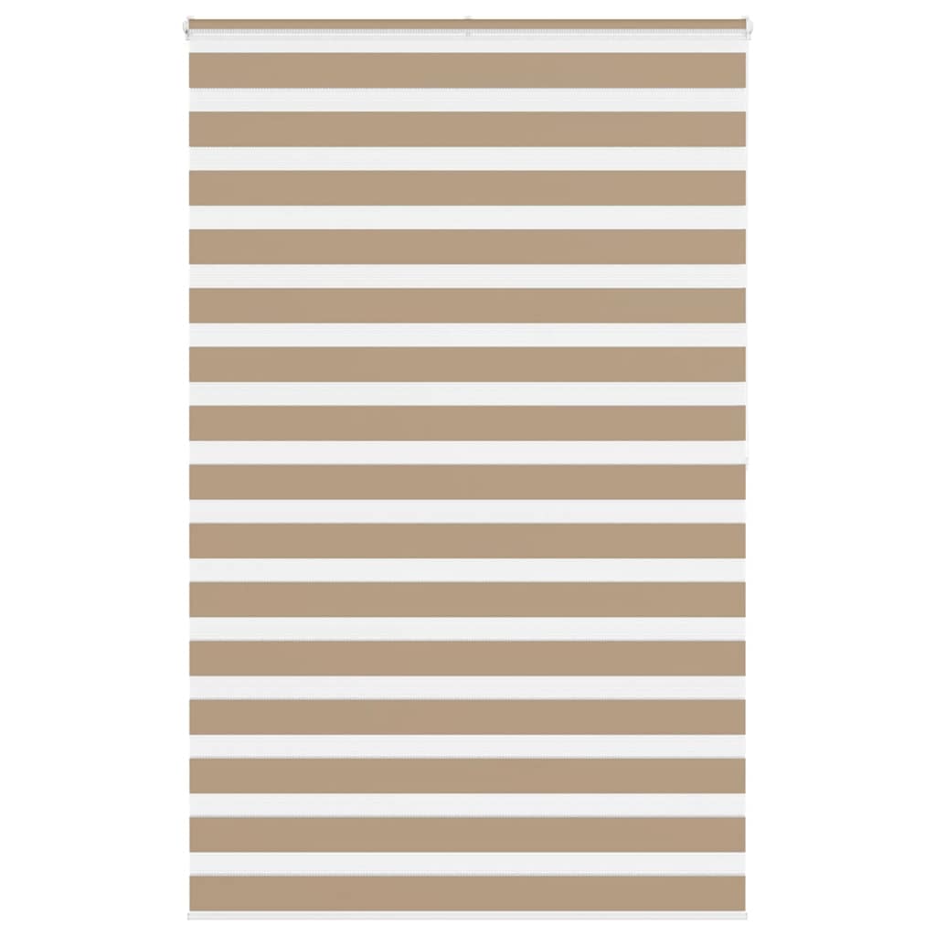 vidaXL Zebra Blind Sand Brown 140x200 cm Fabric Width 135.9 cm Polyester 1