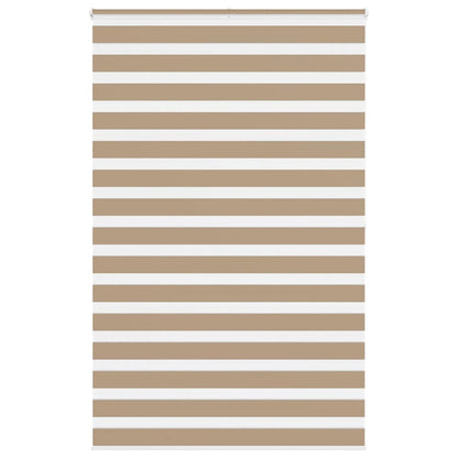 vidaXL Zebra Blind Sand Brown 140x200 cm Fabric Width 135.9 cm Polyester 1