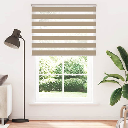 vidaXL Zebra Blind Sand Brown 140x200 cm Fabric Width 135.9 cm Polyester 2