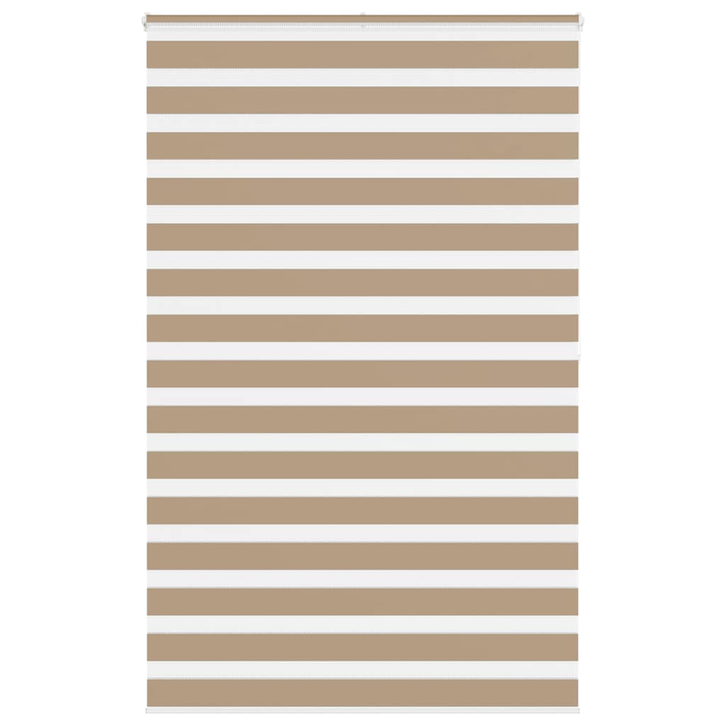 vidaXL Zebra Blind Sand Brown 145x200 cm Fabric Width 140.9 cm Polyester 1