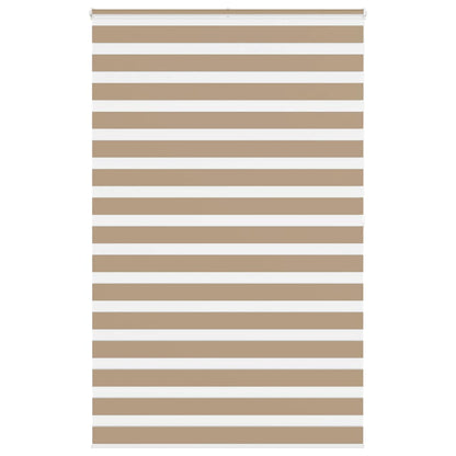 vidaXL Zebra Blind Sand Brown 145x200 cm Fabric Width 140.9 cm Polyester 1