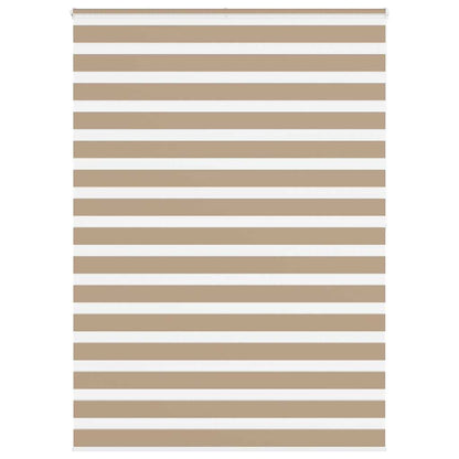 vidaXL Zebra Blind Sand Brown 155x200 cm Fabric Width 150.9 cm Polyester 1