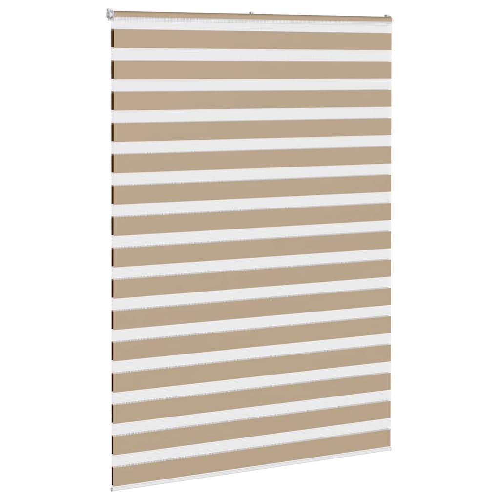 vidaXL Zebra Blind Sand Brown 155x200 cm Fabric Width 150.9 cm Polyester 3