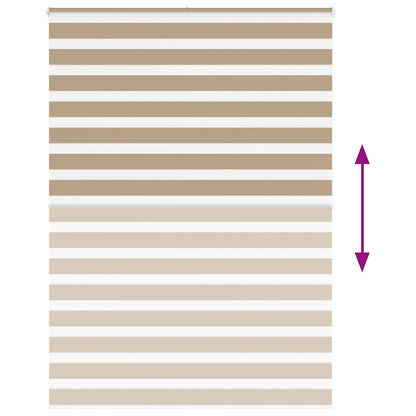 vidaXL Zebra Blind Sand Brown 155x200 cm Fabric Width 150.9 cm Polyester 5