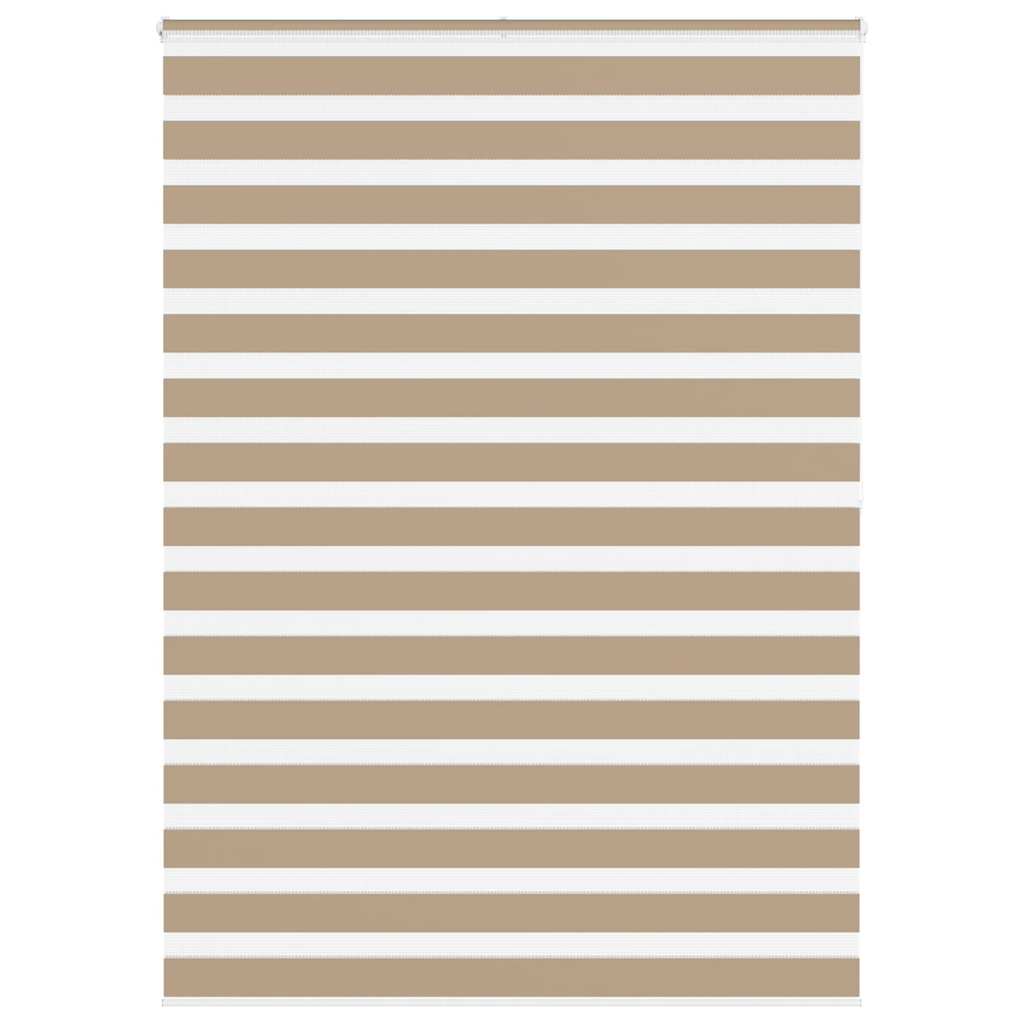vidaXL Zebra Blind Sand Brown 160x200 cm Fabric Width 155.9 cm Polyester 1