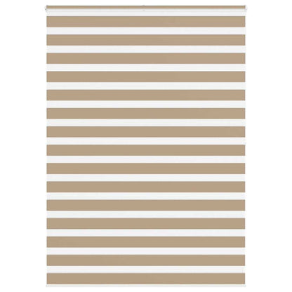 vidaXL Zebra Blind Sand Brown 160x200 cm Fabric Width 155.9 cm Polyester 1