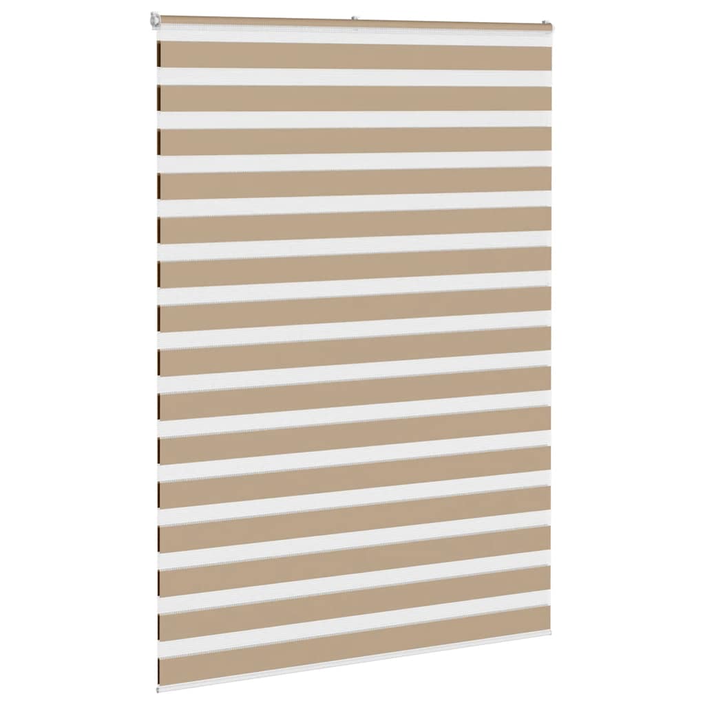 vidaXL Zebra Blind Sand Brown 160x200 cm Fabric Width 155.9 cm Polyester 3