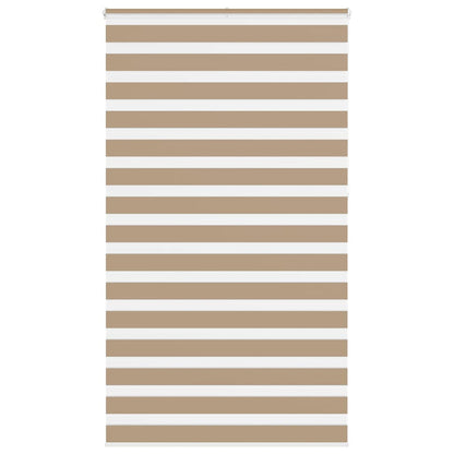 vidaXL Zebra Blind Sand Brown 120x230 cm Fabric Width 115.9 cm Polyester 1
