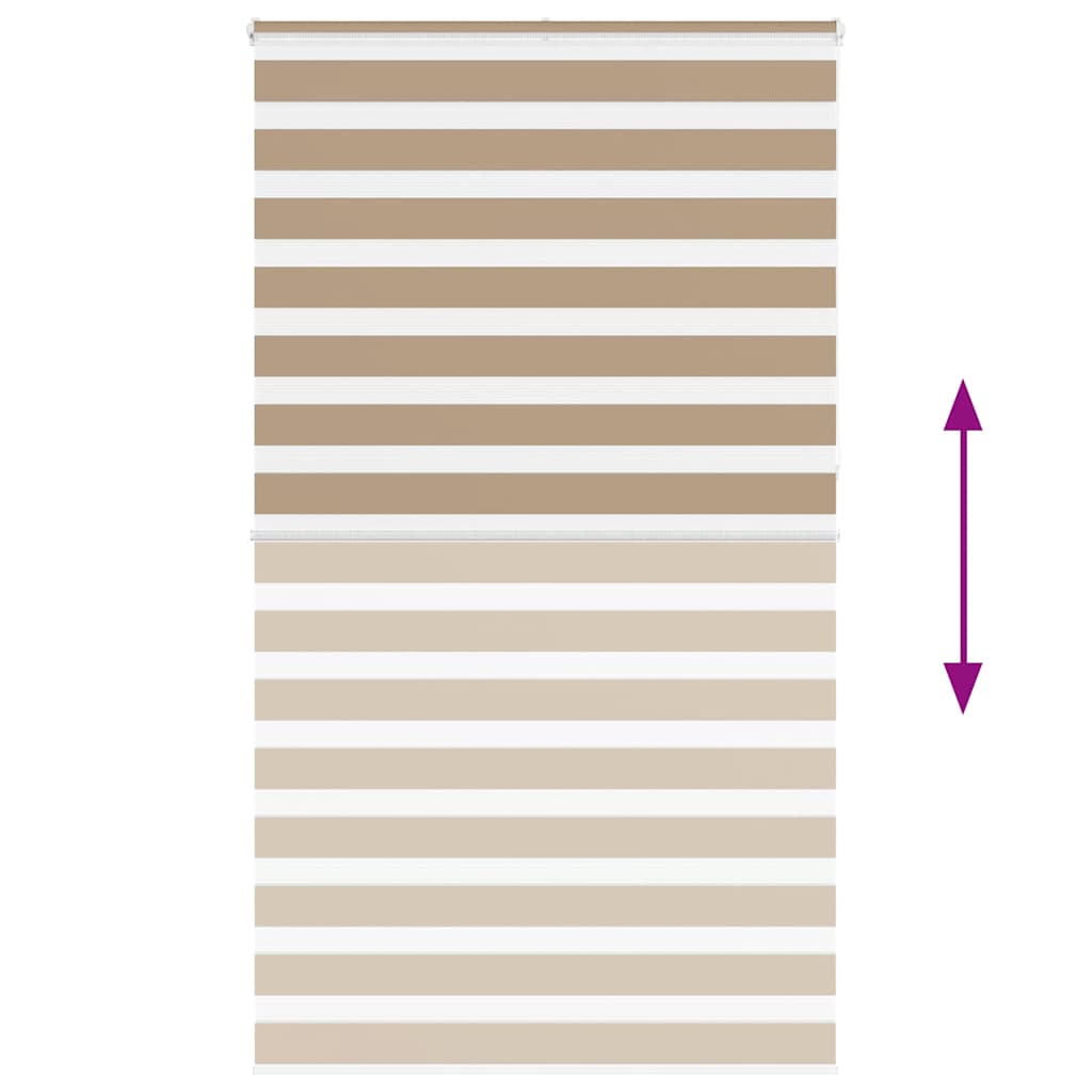 vidaXL Zebra Blind Sand Brown 120x230 cm Fabric Width 115.9 cm Polyester 5