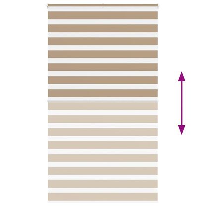 vidaXL Zebra Blind Sand Brown 120x230 cm Fabric Width 115.9 cm Polyester 5