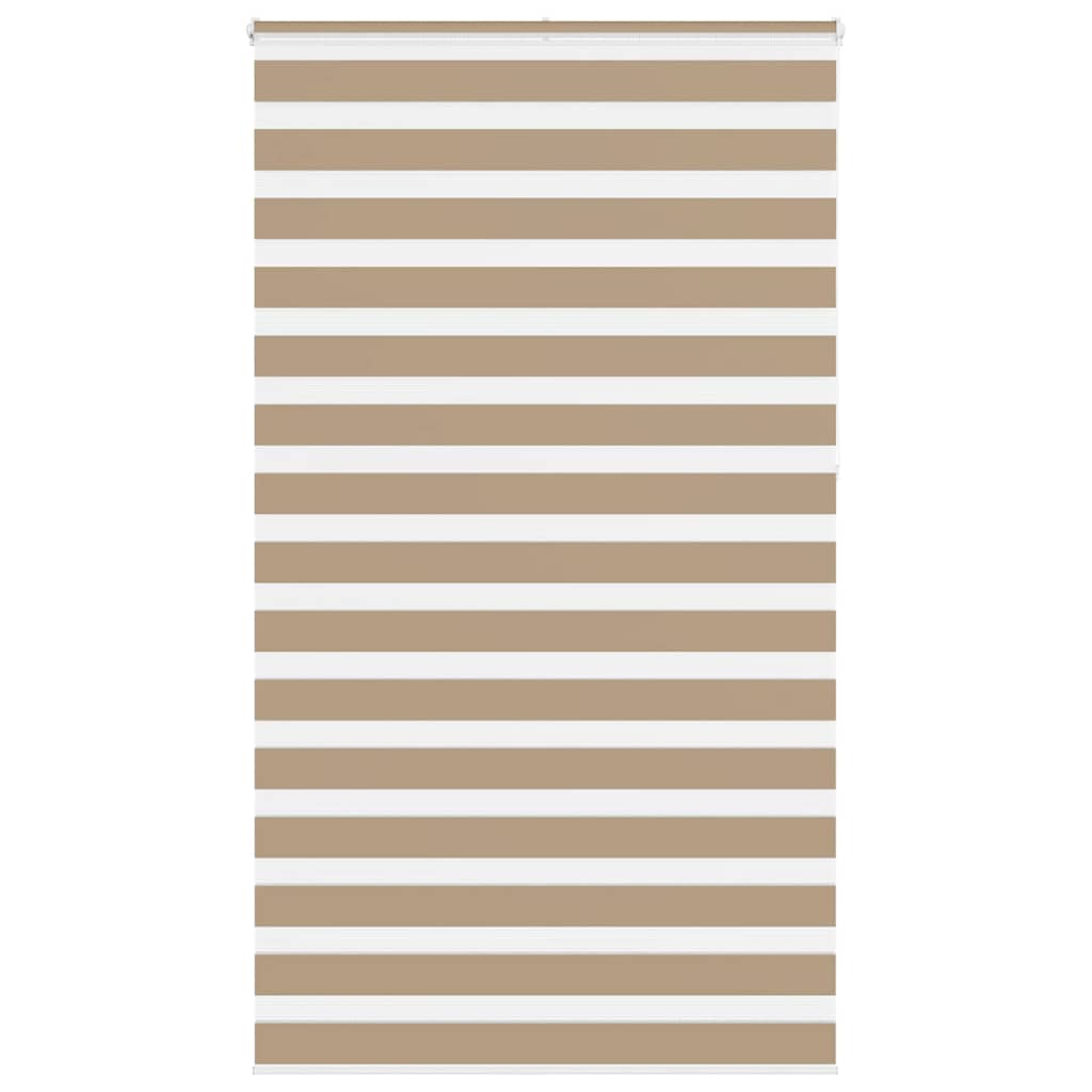 vidaXL Zebra Blind Sand Brown 130x230 cm Fabric Width 125.9 cm 2