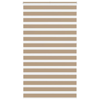 vidaXL Zebra Blind Sand Brown 130x230 cm Fabric Width 125.9 cm 2
