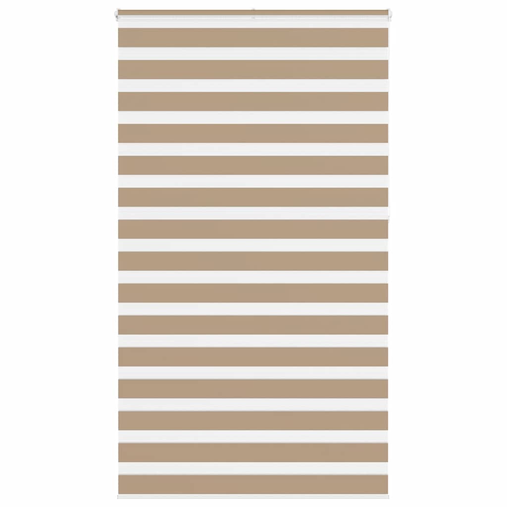 vidaXL Zebra Blind Sand Brown 135x230 cm Fabric Width 130.9 cm Polyester 1
