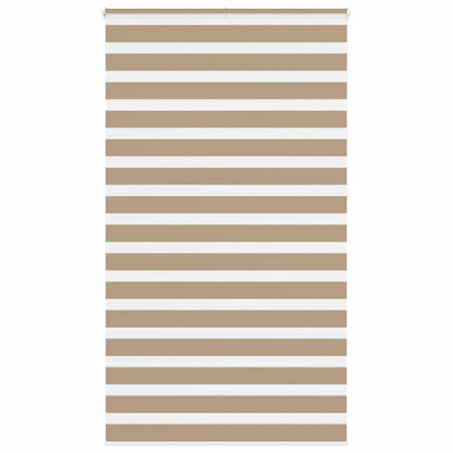 vidaXL Zebra Blind Sand Brown 135x230 cm Fabric Width 130.9 cm Polyester 1