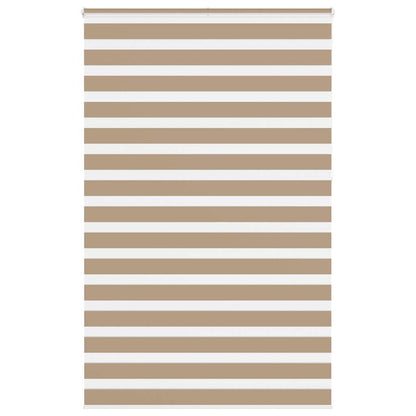 vidaXL Zebra Blind Sand Brown 140x230 cm Fabric Width 135.9 cm 2