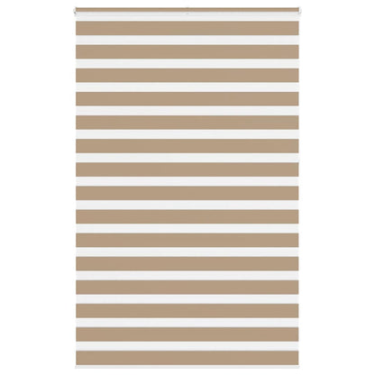vidaXL Zebra Blind Sand Brown 150x230 cm Fabric Width 145.9 cm Polyester 1