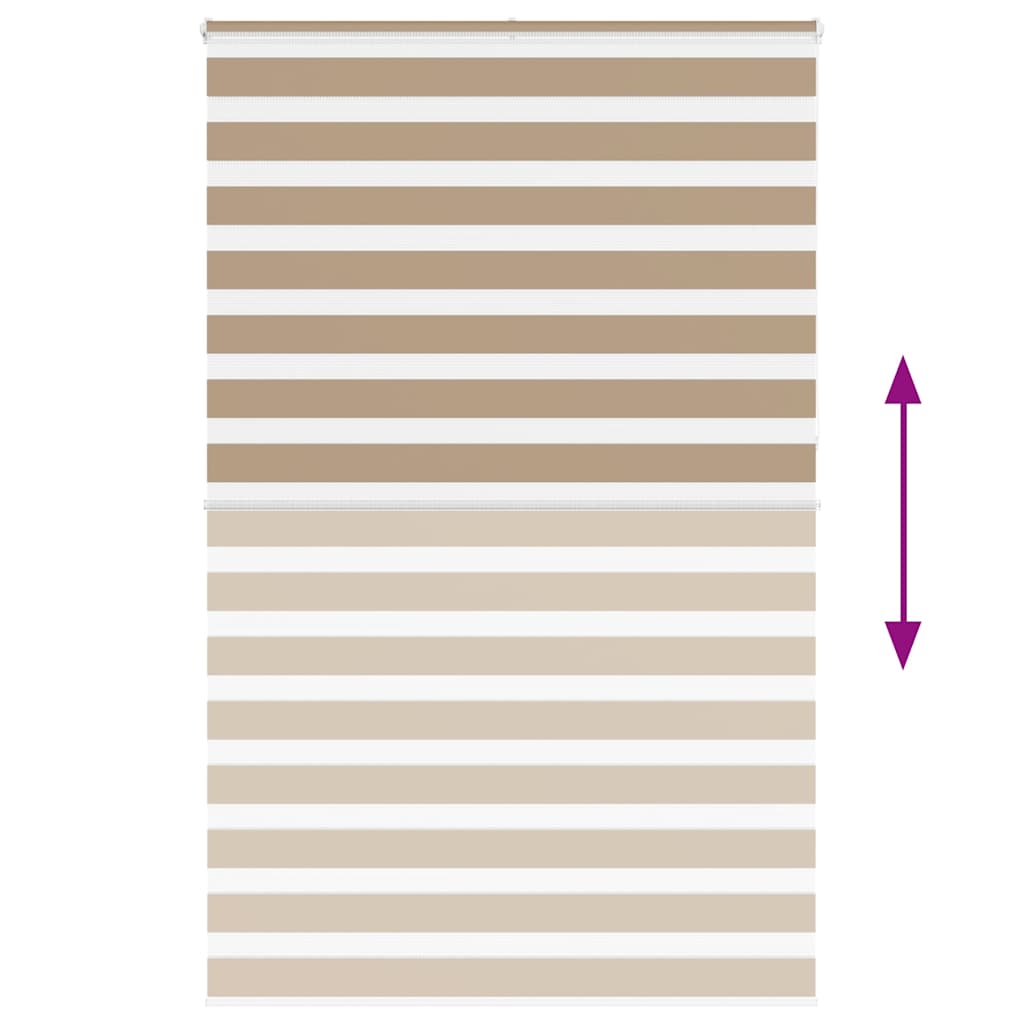 vidaXL Zebra Blind Sand Brown 150x230 cm Fabric Width 145.9 cm Polyester 5