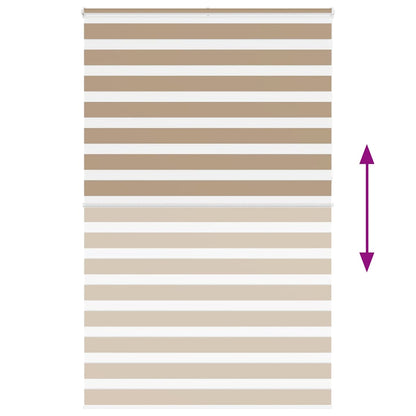 vidaXL Zebra Blind Sand Brown 150x230 cm Fabric Width 145.9 cm Polyester 5