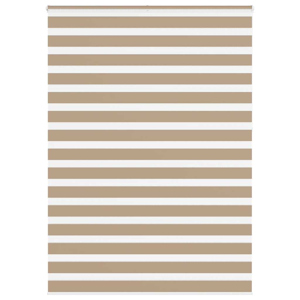 vidaXL Zebra Blind Sand Brown 155x230 cm Fabric Width 150.9 cm Polyester 1